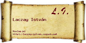 Laczay István névjegykártya